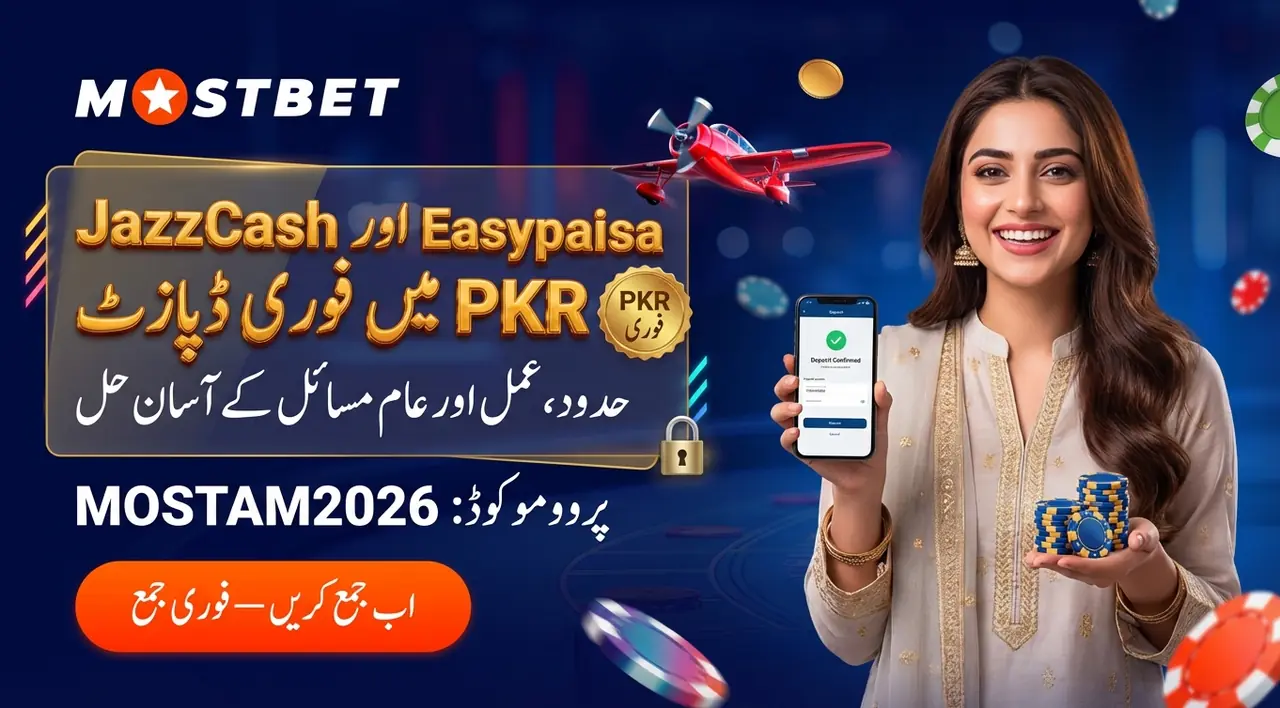 Mostbet ڈپازٹ پاکستان: JazzCash، Easypaisa اور دیگر طریقے