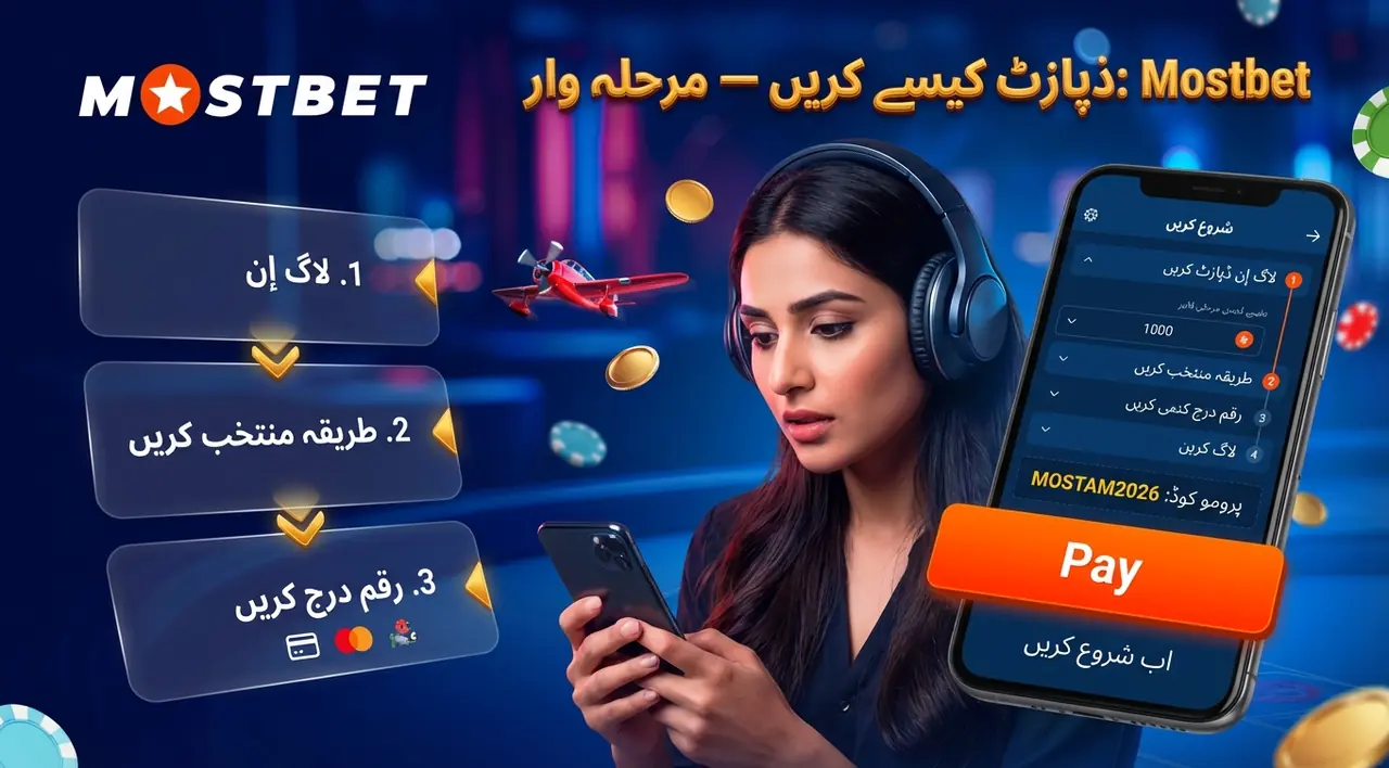 Mostbet اکاؤنٹ میں ڈپازٹ کرنے کا طریقہ