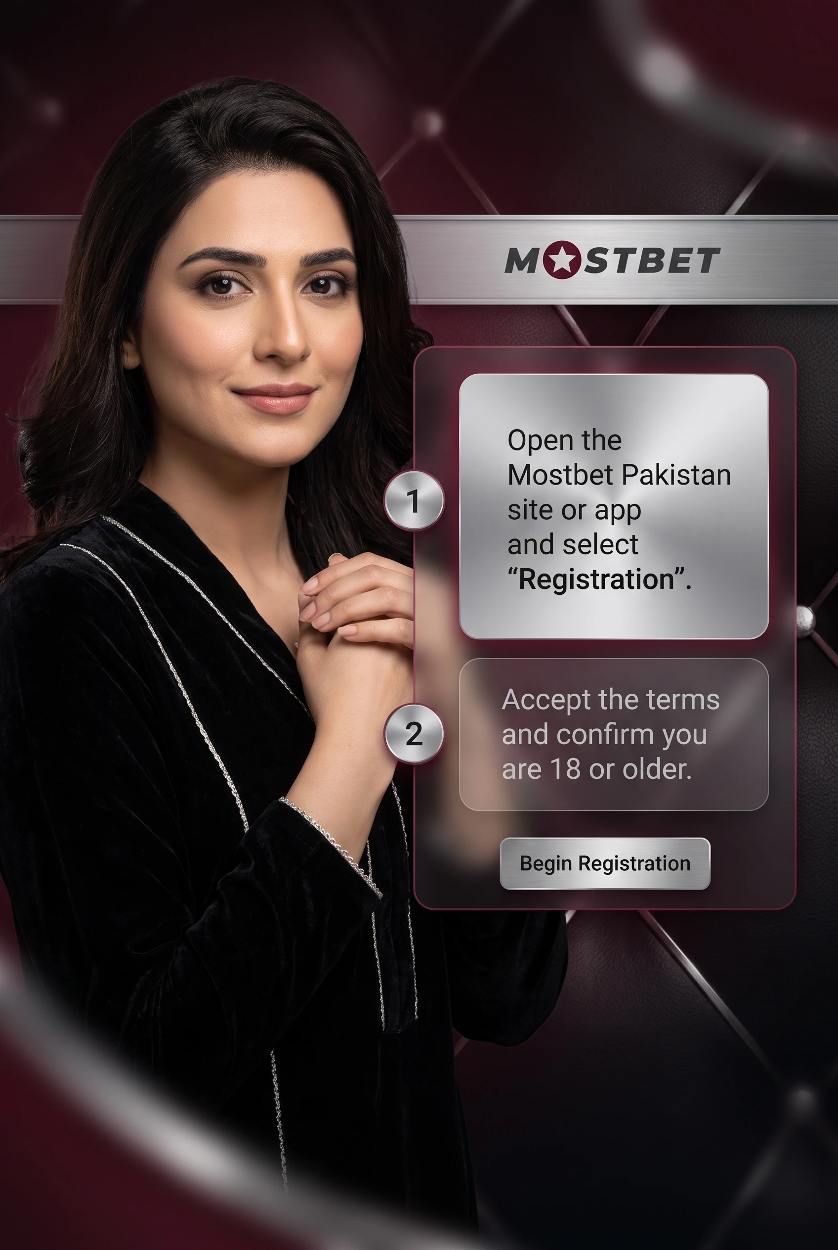 Steps to complete Mostbet registration in Pakistan