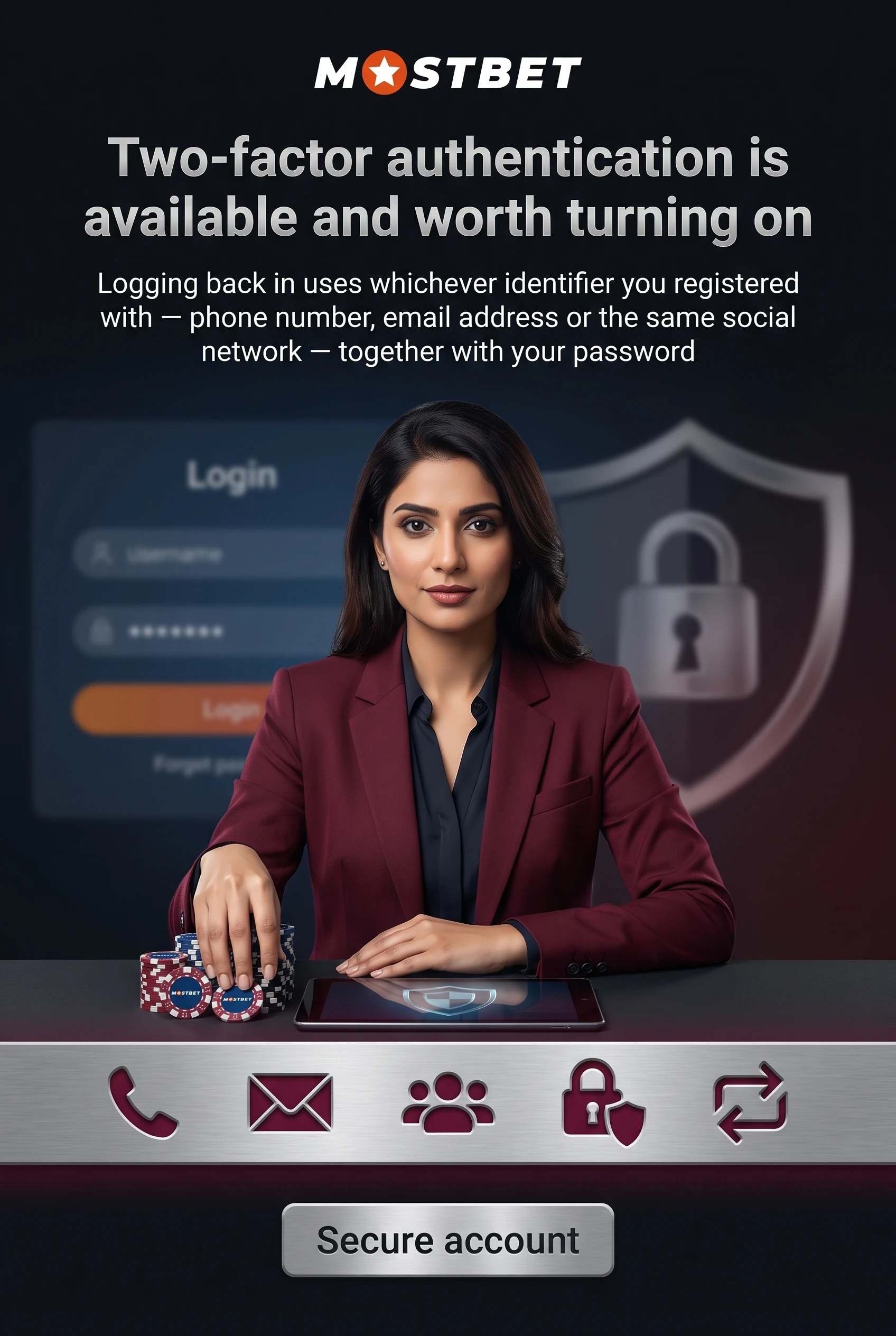 Logging in to a Mostbet account securely