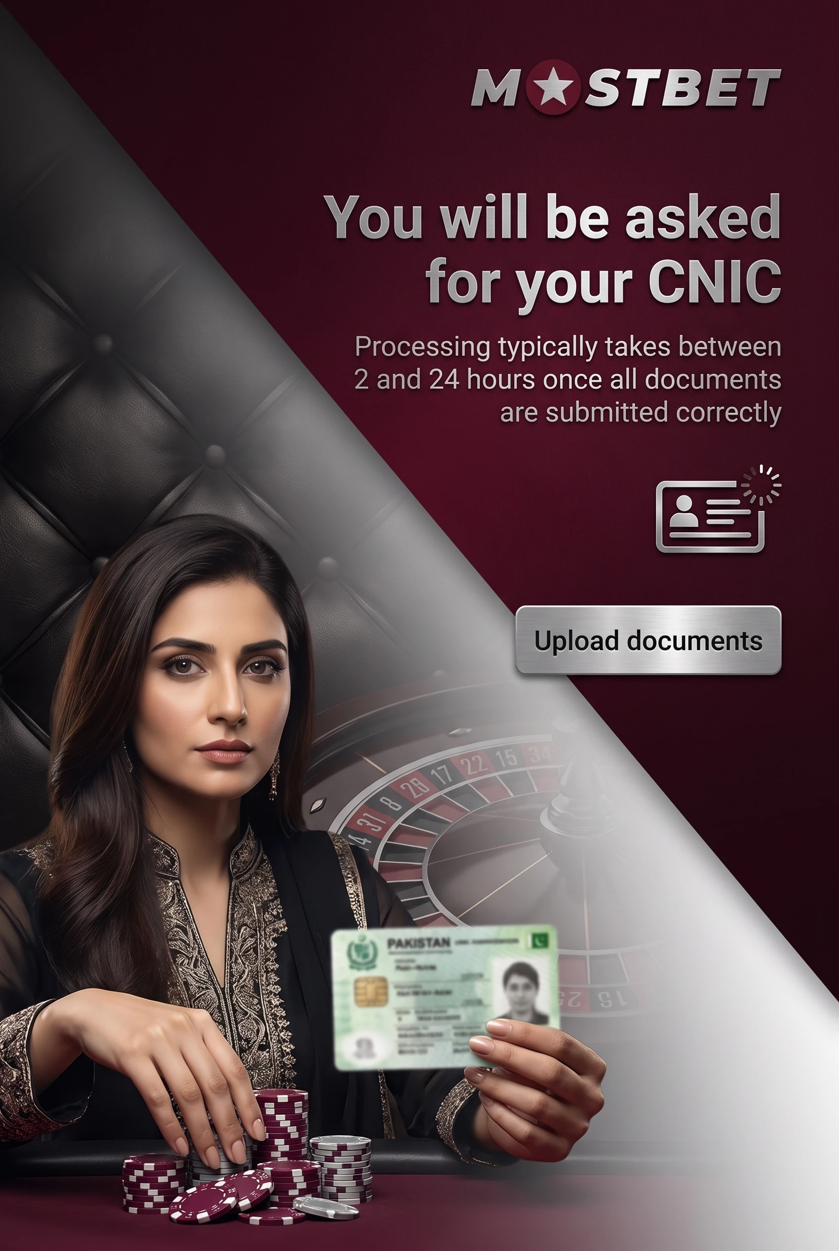 CNIC verification for a Mostbet account in Pakistan